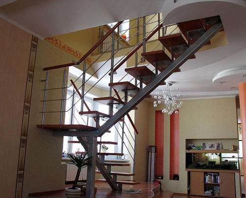 Маршевые лестницы: расчет металлических изделий на второй этаж