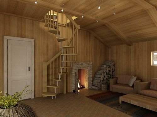Готовая деревянная лестница