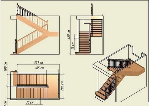 Ширина и размер лестницы на второй этаж в частном доме: определяем правильные характеристики
