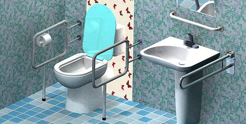 Как установить поручни для инвалидов в ванную и туалет