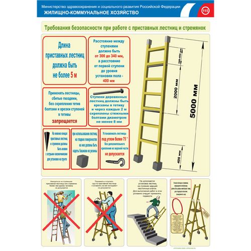 Инструкция по охран­е труда при работе на­ лестницах